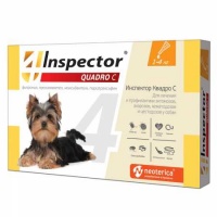 Инспектор Quadro С Капли для собак 1-4 кг 1 пипетка