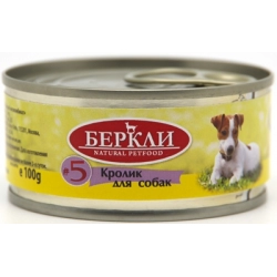 Беркли консервы для собак №5 Кролик, 100 г