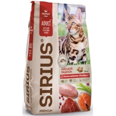 Sirius сухой корм для кошек Мясной рацион
